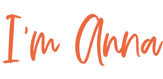 I'm Anna orange text