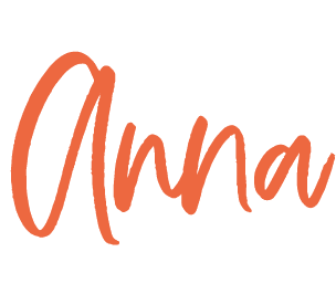 Anna in orange text