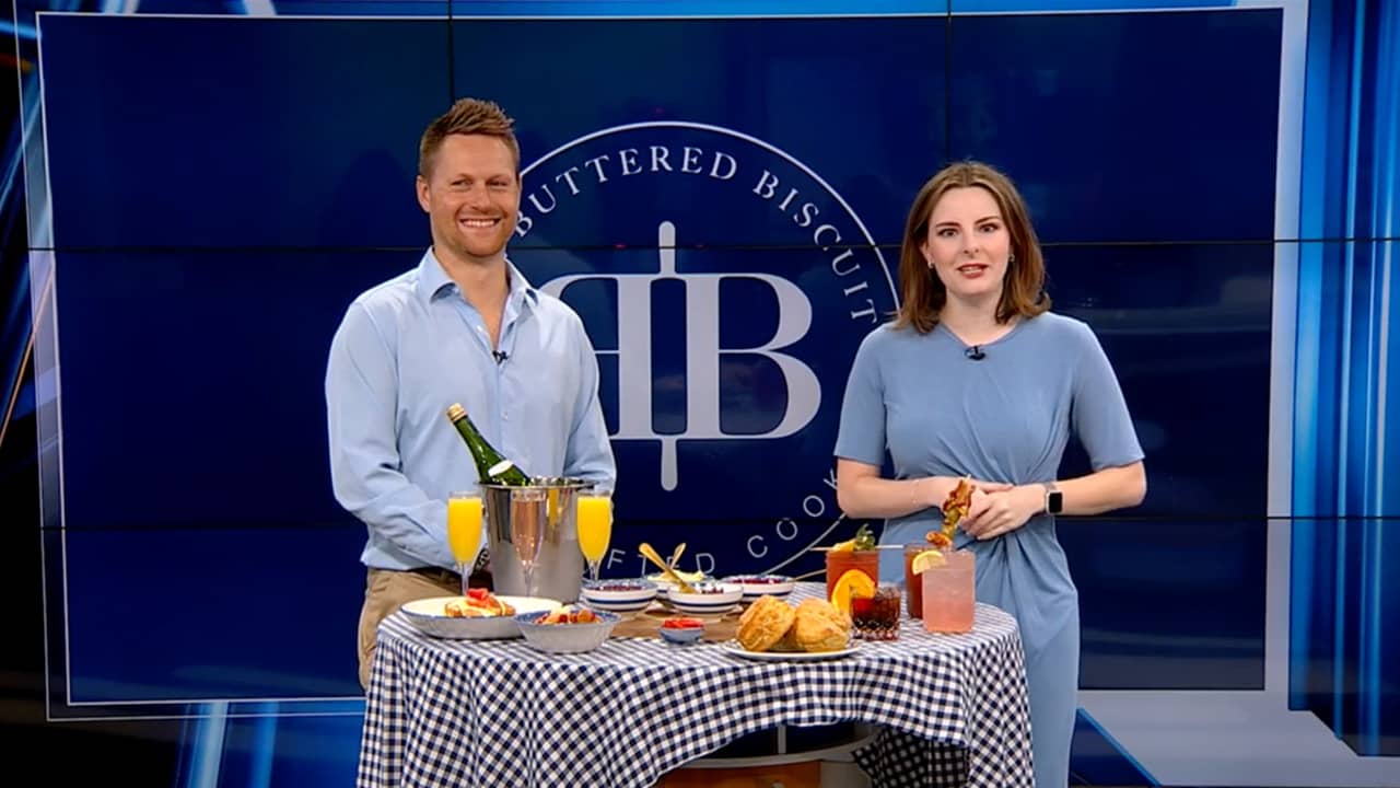 Buttered Biscuit owner being interviewed